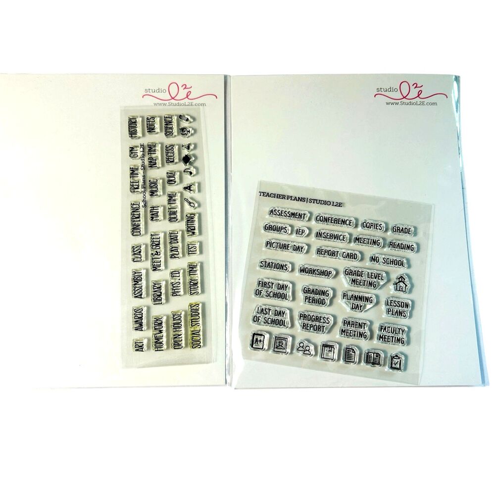 Studio L2E Photopolymer Planner Stamps Lot School and Teacher Plans NEW